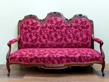 DIVANO INTAGLIO LUIGI FILIPPO LIBERTY  ANTICO RESTAURATO DORMEUSE ANTIQUARIATO 
