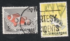 Singapore 1962 Animali animals Pesci Fish pesce pagliaccio clownfih arciere