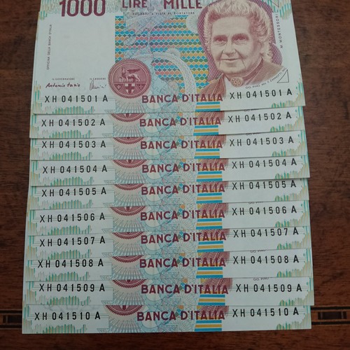 Lotto banconote - di, 10