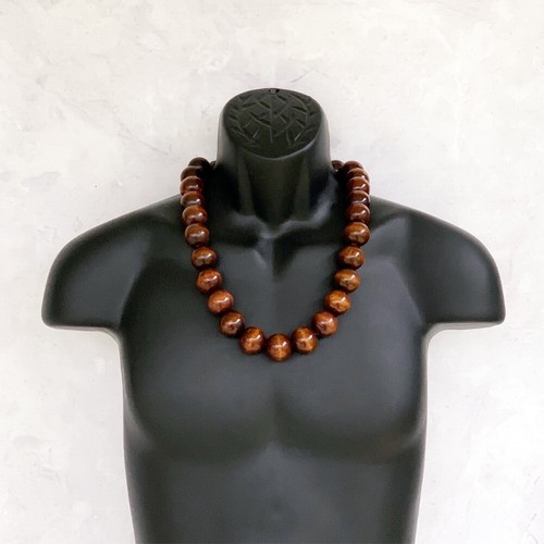 Collana perle legno - di,