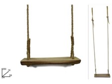 Altalena In Legno Con Corde Di