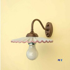 LAMPADA da parete IN CERAMICA di Bassano  JUPITER Ø20 rusticoSHABBY CHIC 1xE27