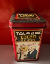 Scatola in latta vintage cacao Talmone due vecchi