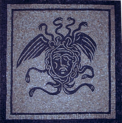 Micromosaico testa medusa - testa, di