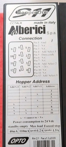 Hopper one cctalk per - hopper, s
