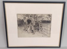 H M Brock antico dipinto