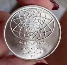 1000 LIRE 1970 ROMA CAPITALE CONCORDIA FIOR DI CONIO ECCEZIONALE LUSTRO