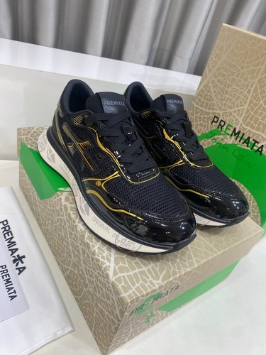 Premiata black gold - black, patent