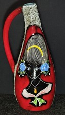 Bottiglia decorativa in ceramica - Marchio Melior - Effetto lava, anni '70