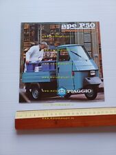 Piaggio Ape P 50 1983 depliant originale ITALIANO motocarro