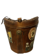 Antica scatola in cuoio