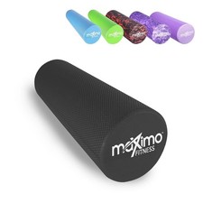 Maximo Fitness Pilates Foam Roller Attrezzatura Pre e Post Allenamento - Nero. 15x45 cm