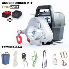 Argano portatile PCW3000-LI-AW kit di tirare a batteria 1000 kg