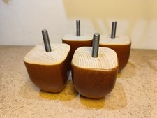 4 X PIEDI PIEDINI IN LEGNO PER