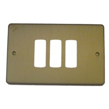 Placca Ave serie Grattacielo 3 moduli bronzo per scatola 503 NUOVA