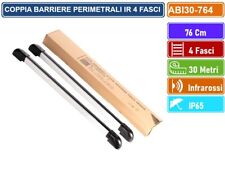 COPPIA BARRIERE PERIMETRALI CABLATE AD INFRAROSSI 76CM 4 FASCI RILEVAMENTO 30M