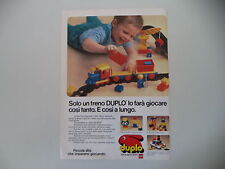 advertising Pubblicità 1984 LEGO DUPLO TRENO