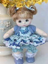 Bambola My Child 1986 US Mattel🌷RESTAURATA occhi azzurri cenere ricci maialini vestiti