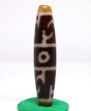 bellissime antiche perline chung dzi a 3 occhi misura 61,3 mm/13,9 mm