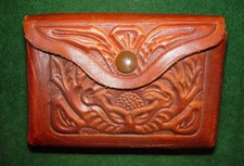 Custodia cartuccia vintage in pelle intagliata "41 40 M"