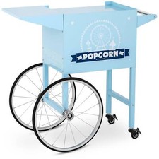 Carretto Per Macchina Per Pop Corn Carrello Pop-Corn 2 Freni + Scomparto Blu