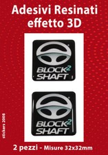 2 Adesivi 3D Resinati BLOCK SHAFT 2 - misure 32x32mm