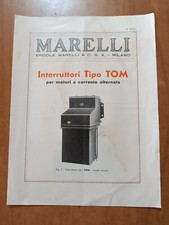 ERCOLE MARELLI Milano depliant INTERRUTTORI TIPO TOM motori a corrente alternata