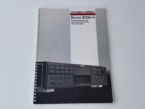 Revox b226 operating - revox, b226-s