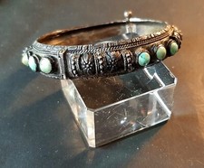 BRACCIALE  TURCHESE-Anni '30 - ARGENTO-PUNZONE FASCIO LITTORIO