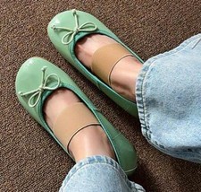 New Women Leather Round Toe