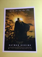 BATMAN BEGINS FILM- CARTOLINA