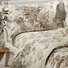 Completo Lenzuola In Cotone Loto Matrimoniale Biscotto Primanatura Camera Letto