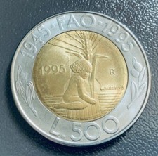 SAN MARINO 1995 moneta  L.500  FAO