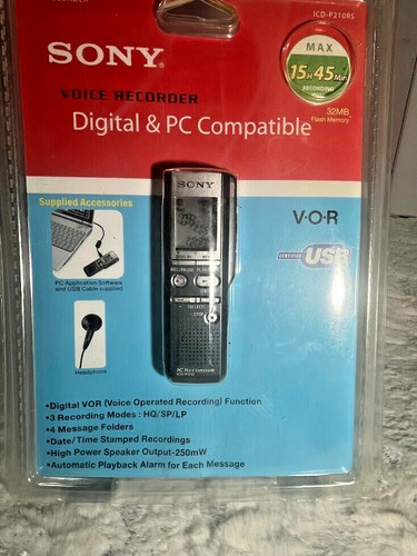 Sony icd p210rs - sony, registratore