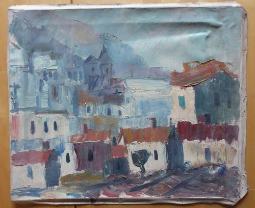Vecchio dipinto olio - vecchio,