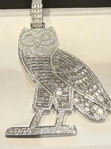 Ciondolo gufo moissanite