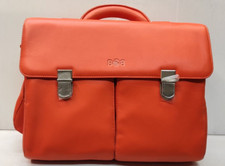 Borsa valigetta Notebook 16" pelle alta qualità arancione