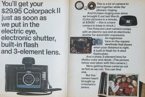 1969 polaroid colorpack - colorpack, ii
