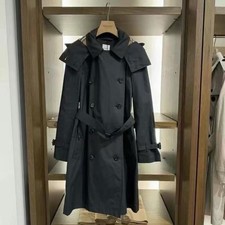 Burberry black midi trench
