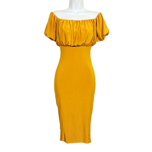 Fashion nova mustard midi - nova,