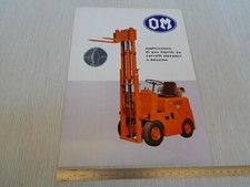BROCHURE DEPLIANT ORIGINALE 1964 OM MODIFICA A GAS PER CARRELLO A BENZINA