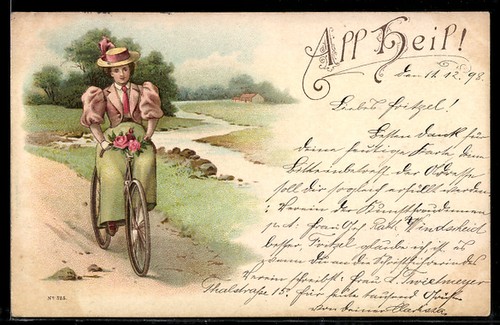 Litografia giovane donna - giovane,