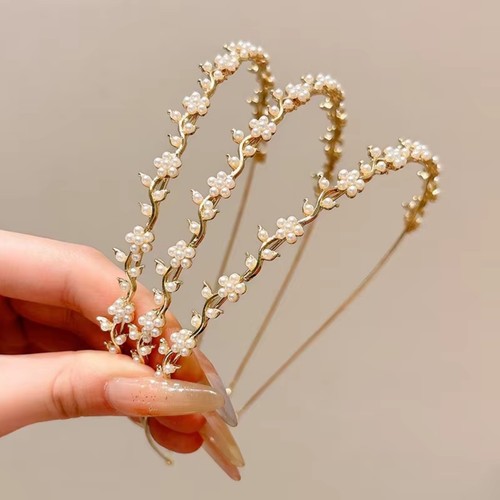 Cerchietto perle cristallo
