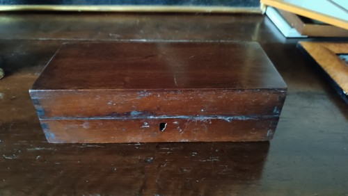 Scatola antica lastronata - lastronata, in