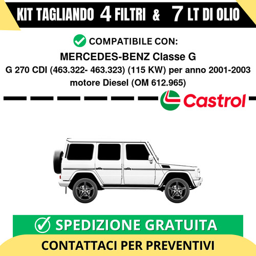 Tagliando per mercedes - per, mercedes-benz