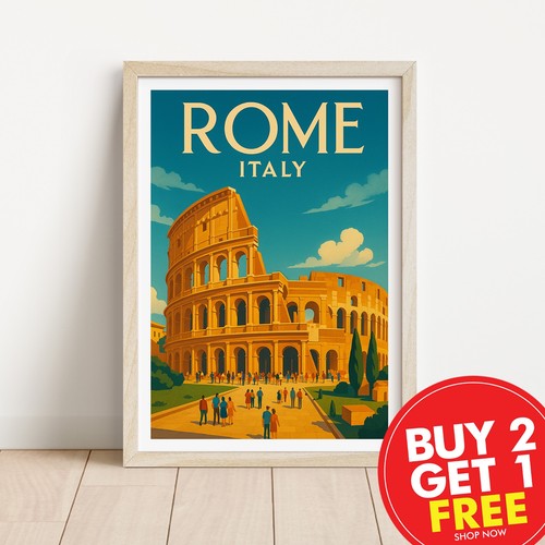 Stampa viaggio roma poster - viaggio,