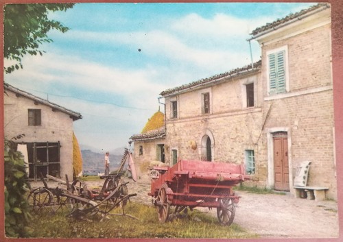 Cartolina scena campagna casa - cartolina,