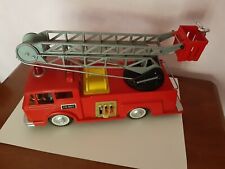 CAMION POMPIERI IN PLASTICA E LATTA -A BATTERIA - MADE IN JAPAN VINTAGE