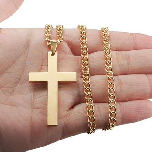 Collana croce ciondolo - collana, acciaio
