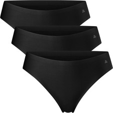 3 Paia Tanga Donna in Microfibra, Perizoma Invisibile Sportivo, Slip Taglio Lase